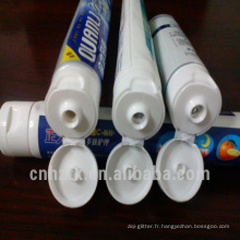 tube de dentifrice pliable laminé en plastique de 3 couleurs